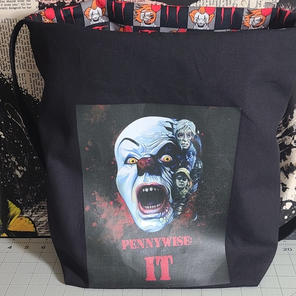 Pennywise horror tote bag handmade - Picture 2 of 6